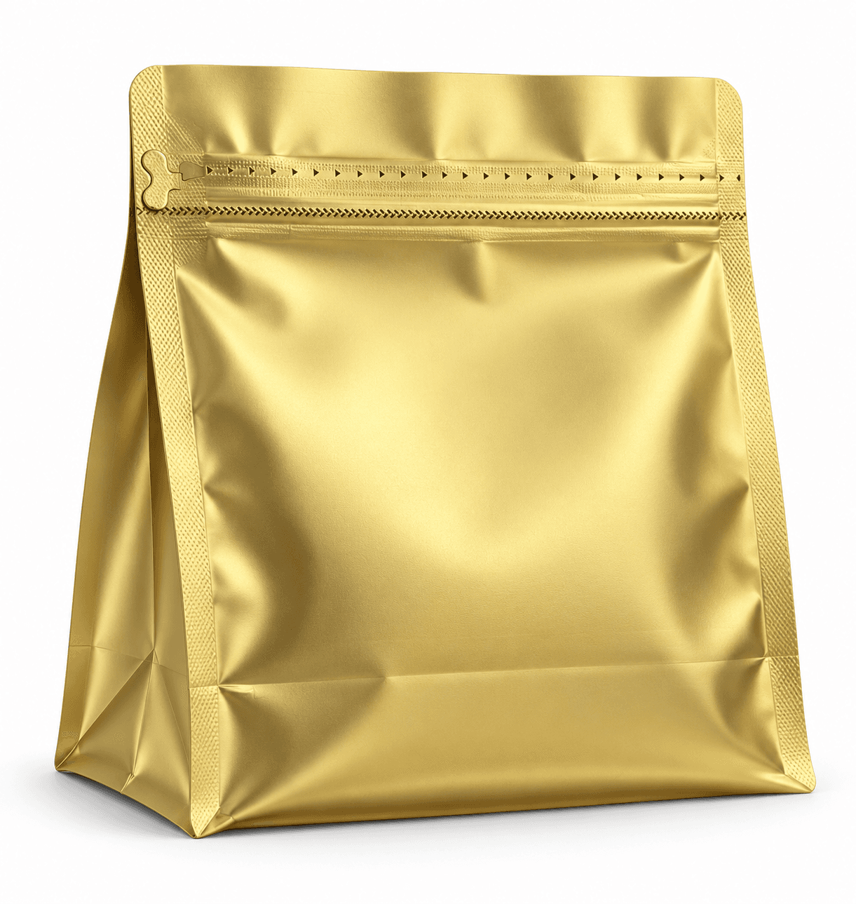 Gold flat bottom packaging bag