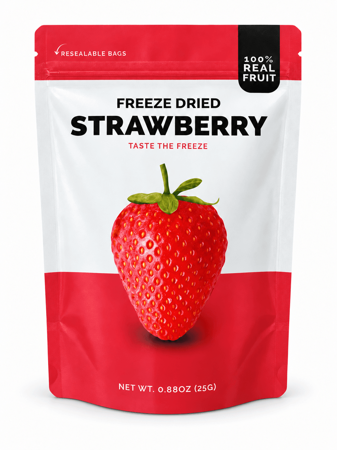 Custom printed strawberry stand-up pouch