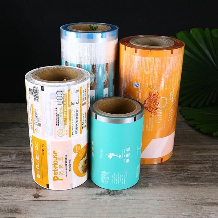Printed flexible packaging film rolls prepared for pouch production